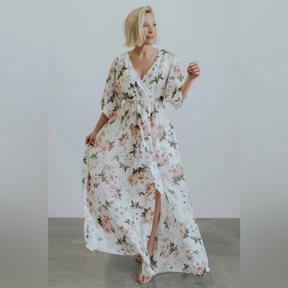 Baltic Born White Floral Maxi Dress